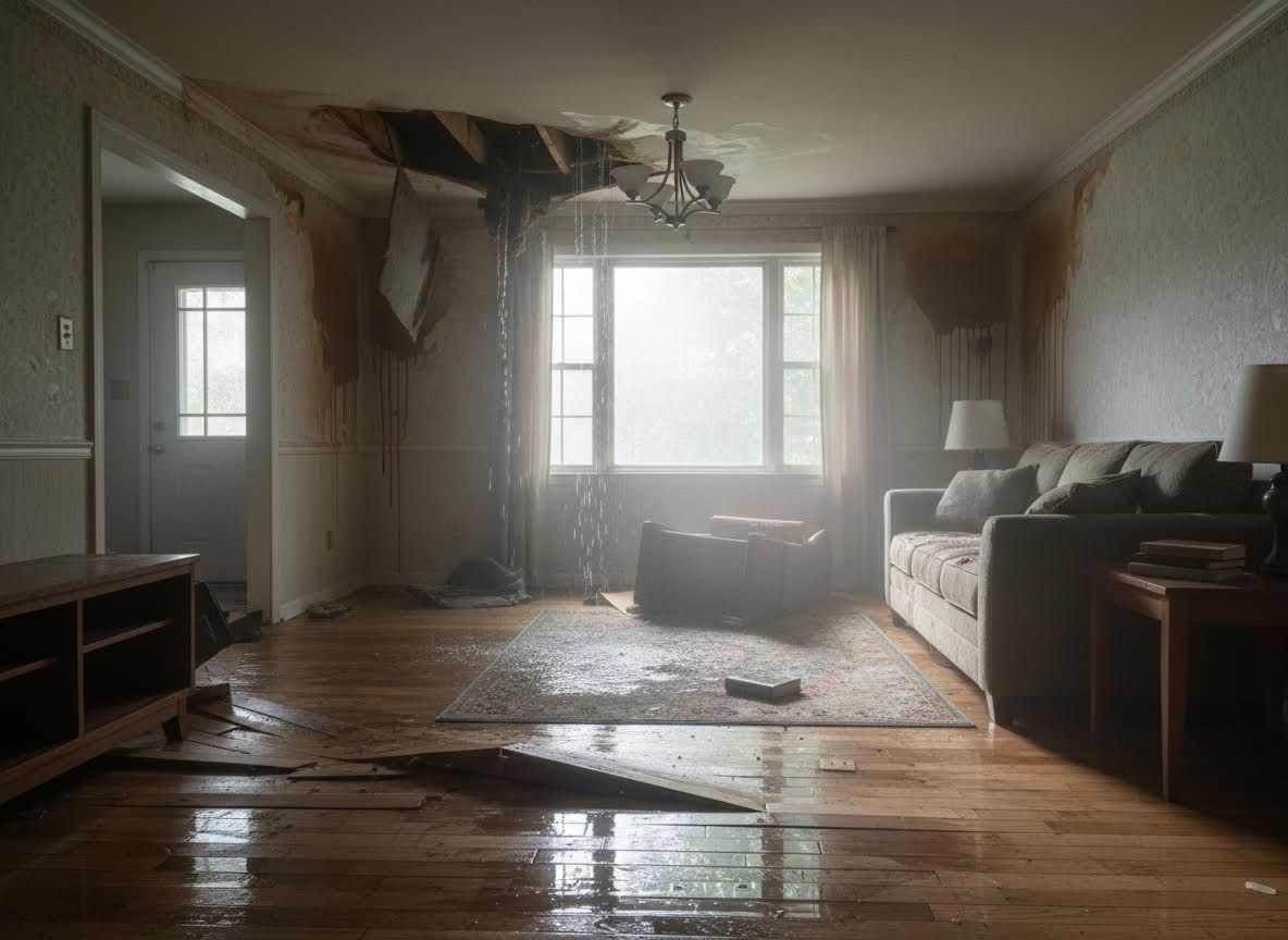 water damage in a home