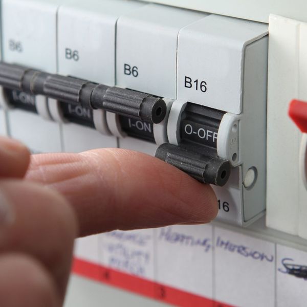 turning electrical breakers off 