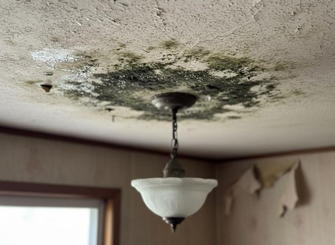 mold on a ceiling in a home