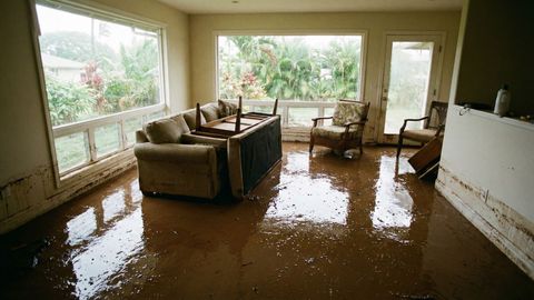 flooded living space flooded living space