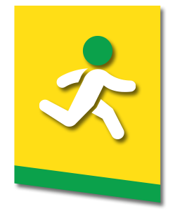 person running away icon