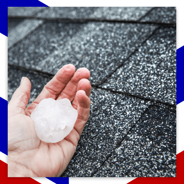 hail on roof