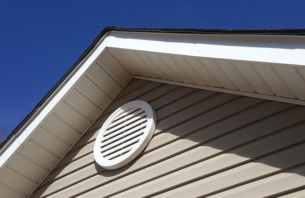 peak of a house roof