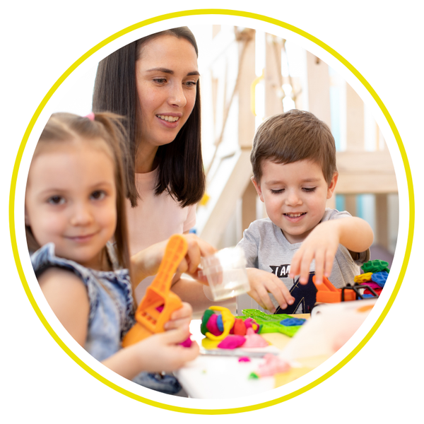 happy kids at daycare