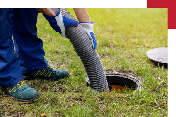 sewer being cleaned