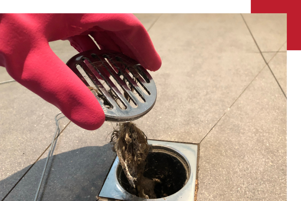 removing wad of hair from drain