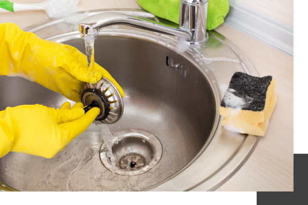 cleaning out sink drain