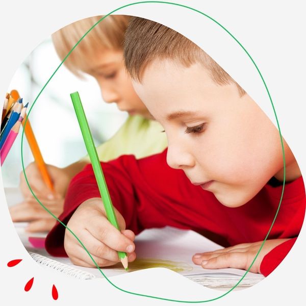 Little boy drawing