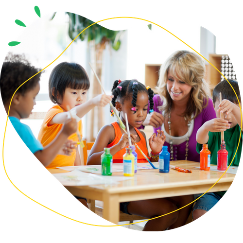 Kids in preschool