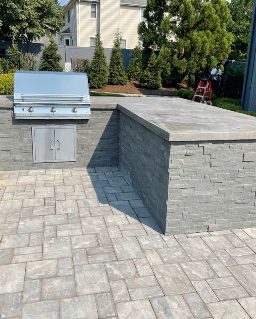 stone outdoor barbeque