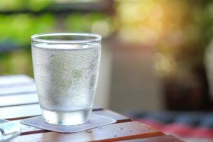 a clean glass of water