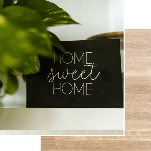 home sweet home sign