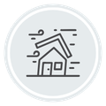 house in a storm icon