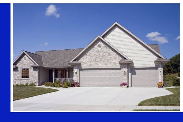 house with concrete driveway