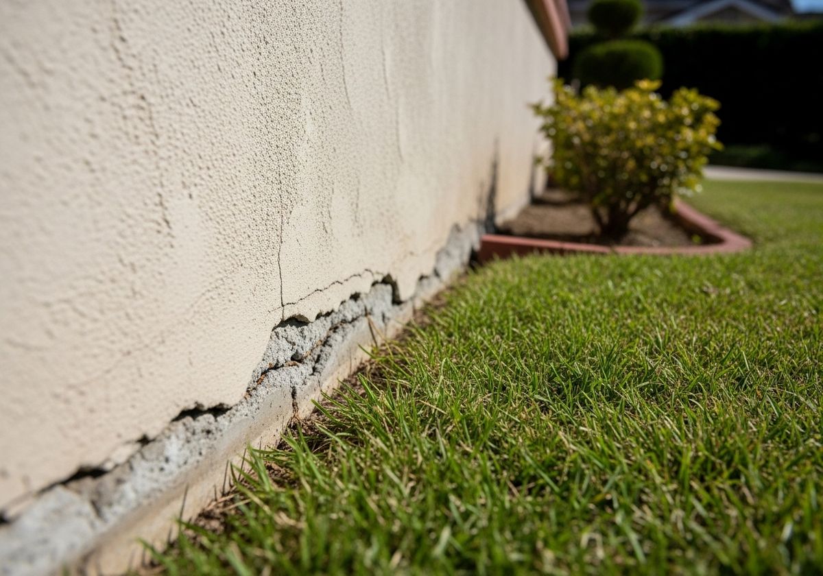Foundation Damage and Cracks on Building Exterior