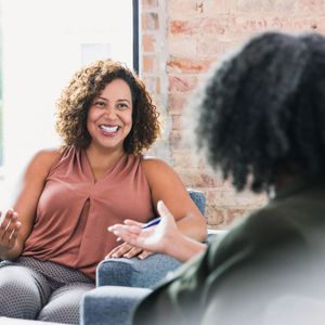 woman talking to therapist woman talking to therapist