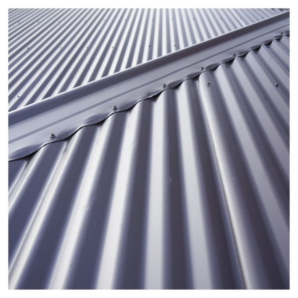 large ribbed metal roof