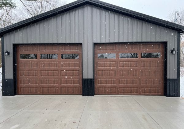 Wooden garage doors