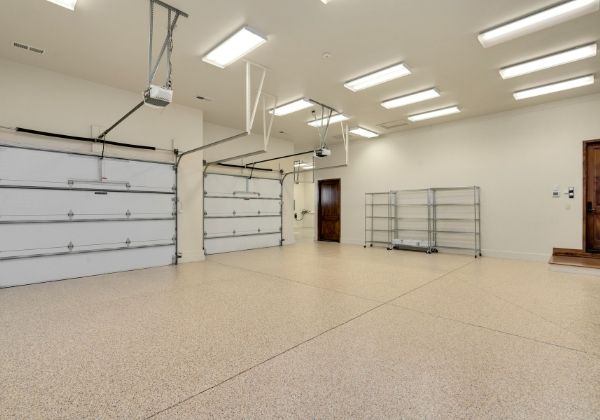 Clean, empty garage space