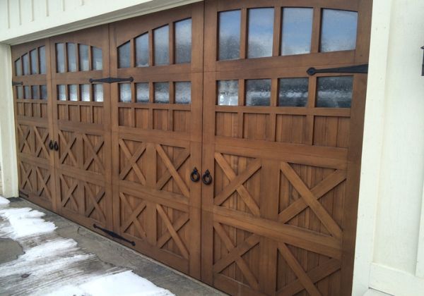 wooden garage door