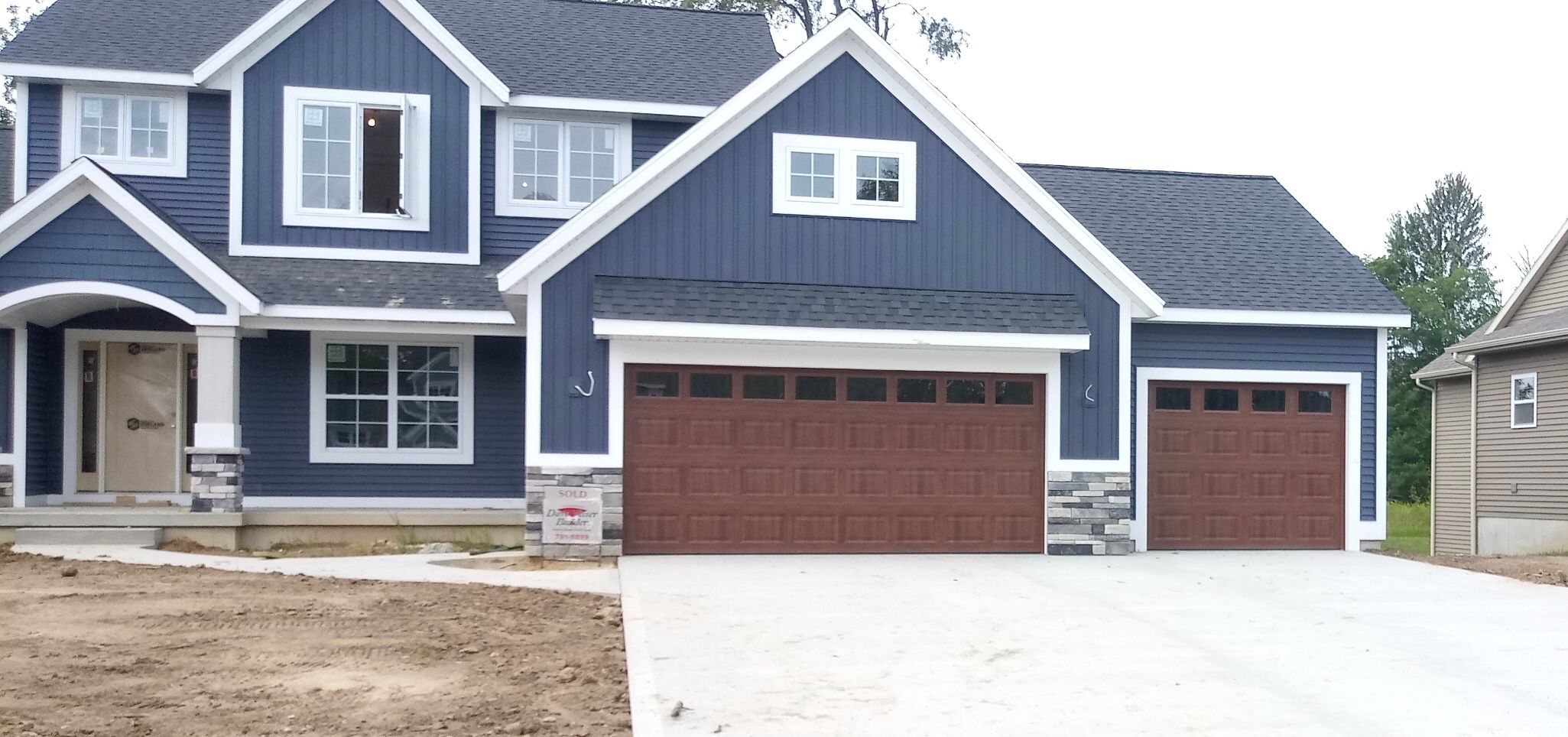 finished garage door for a customer