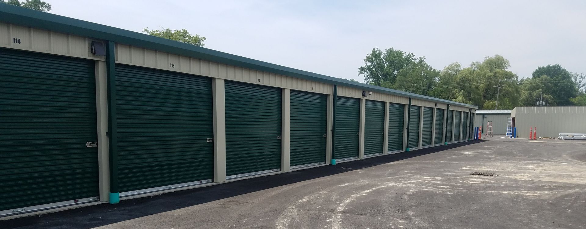 commercial storage units garage doors exterior