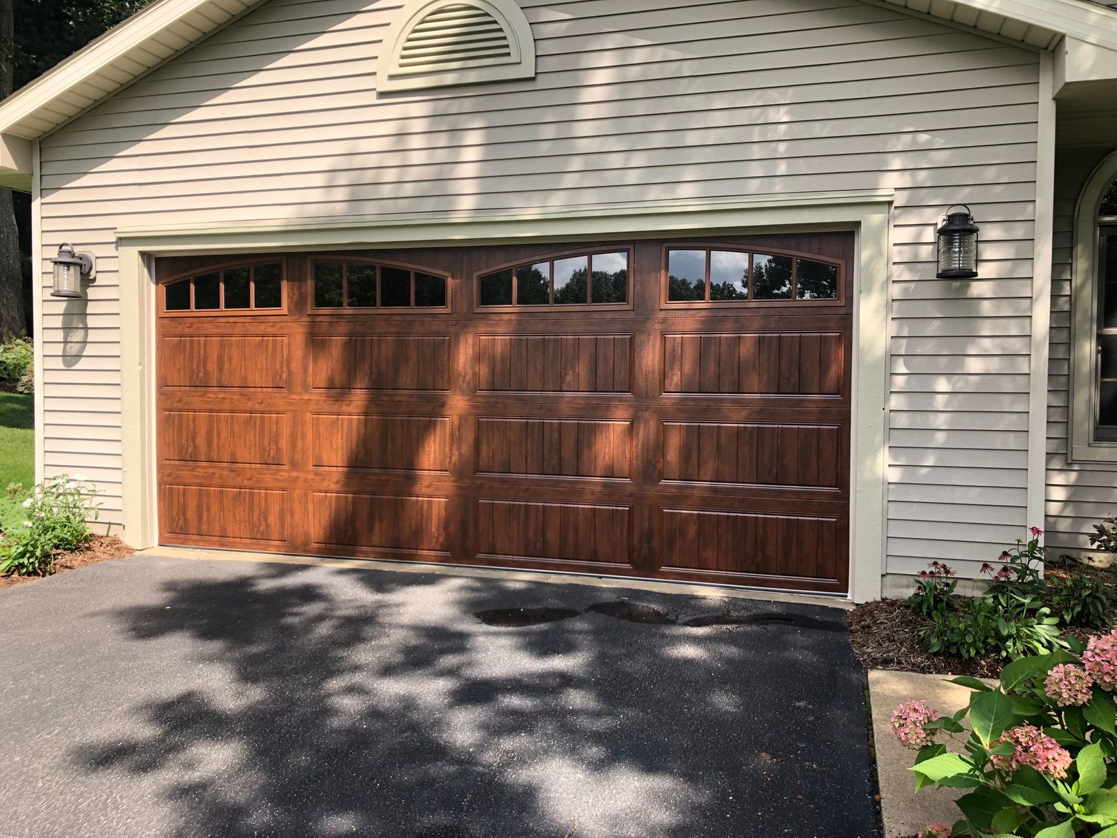 finished garage door for a customer