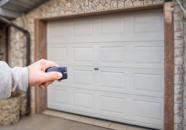 opening new garage door with remote