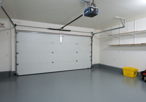 interior of a garage door