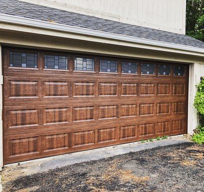 finished garage door for a customer