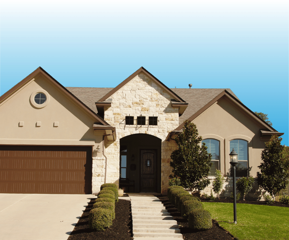 clean stucco house