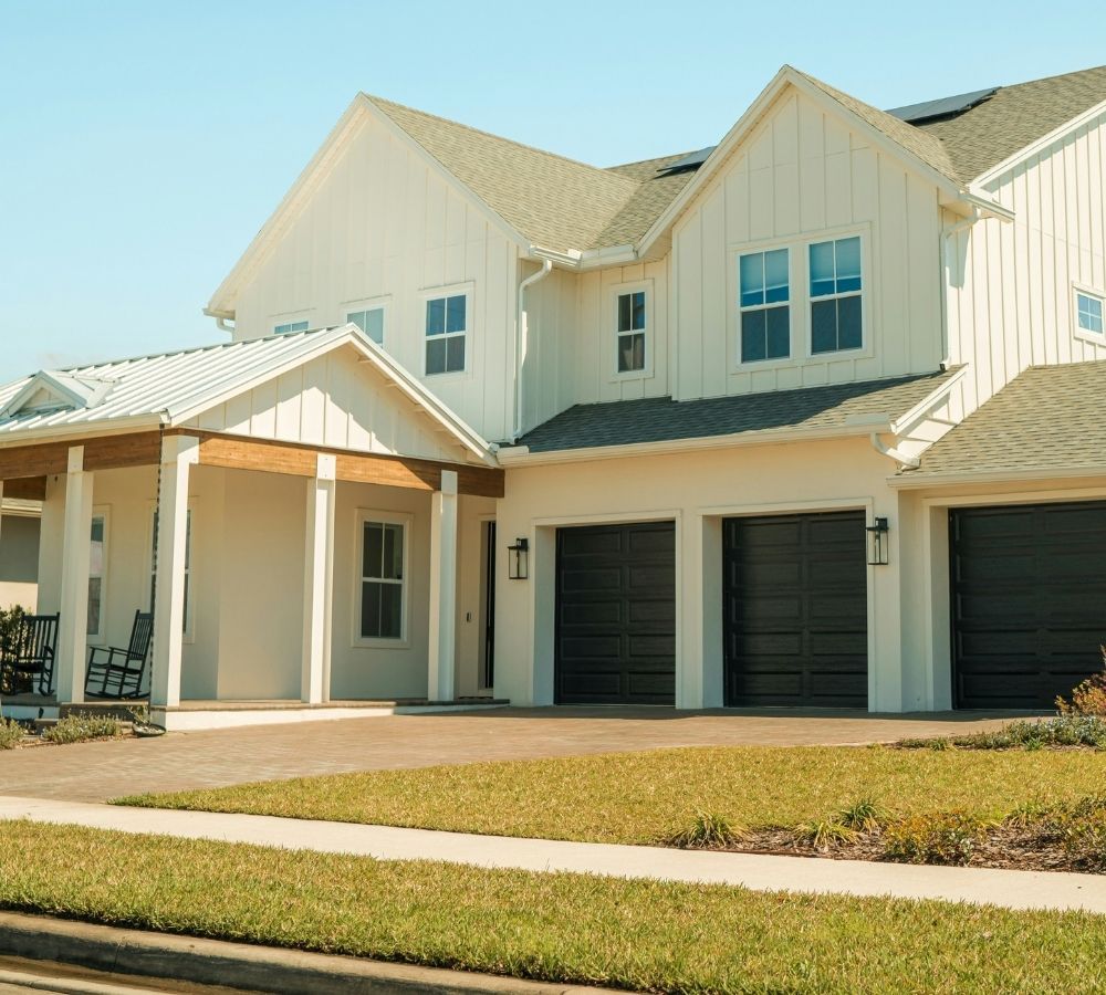white house with siding