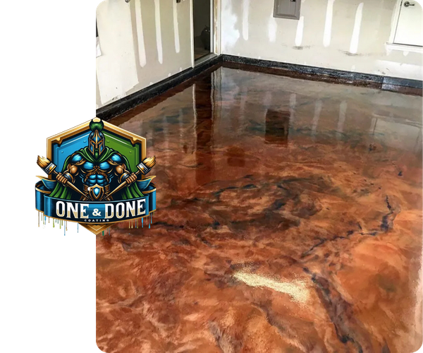 dark brown epoxy floor