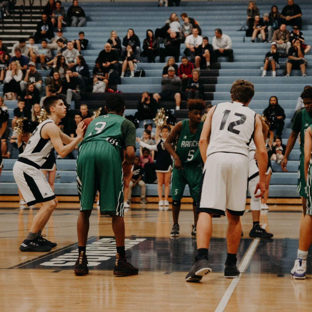 A college basketball game