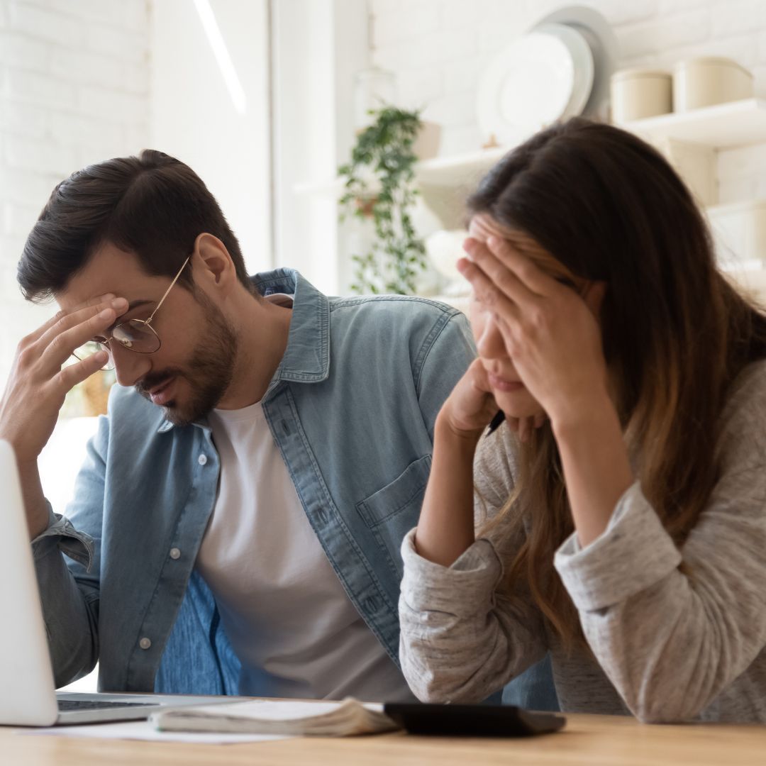 stressed couple