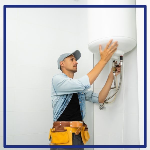 An experienced technician from Plumbing Plus servicing or installing a modern tankless water heater in a Blossom Valley home. An experienced technician from Plumbing Plus servicing or installing a modern tankless water heater in a Blossom Valley home.
