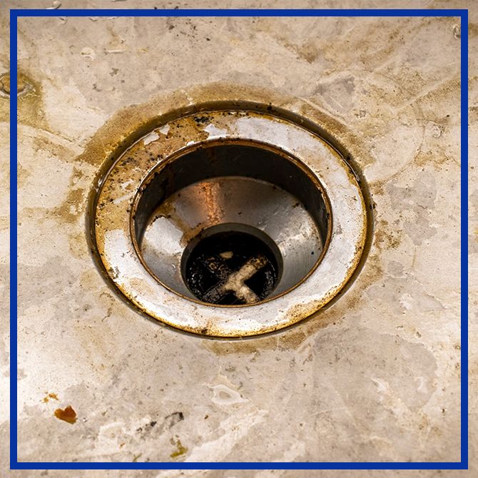 image of a clogged drain
