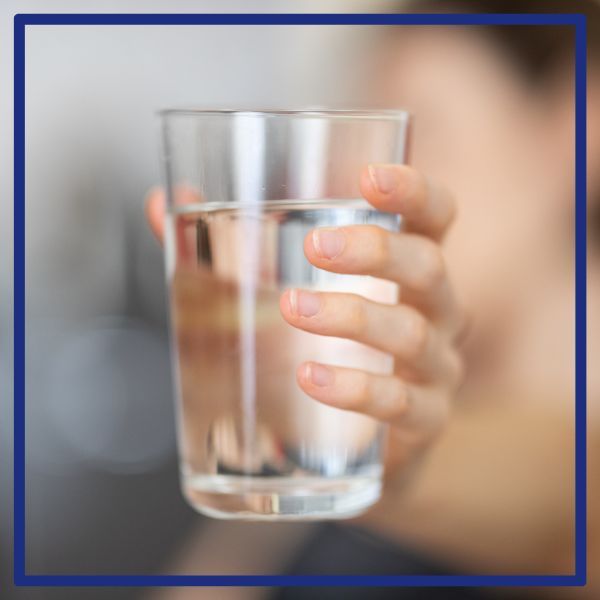 Clean water in a glass