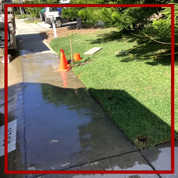 flooded sidewalk