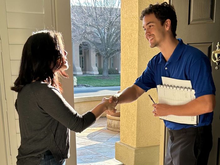 Hvac Employee and Customer