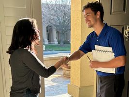 Hvac Employee and Customer