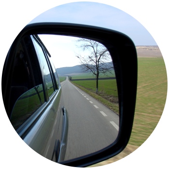 Image of a car mirror