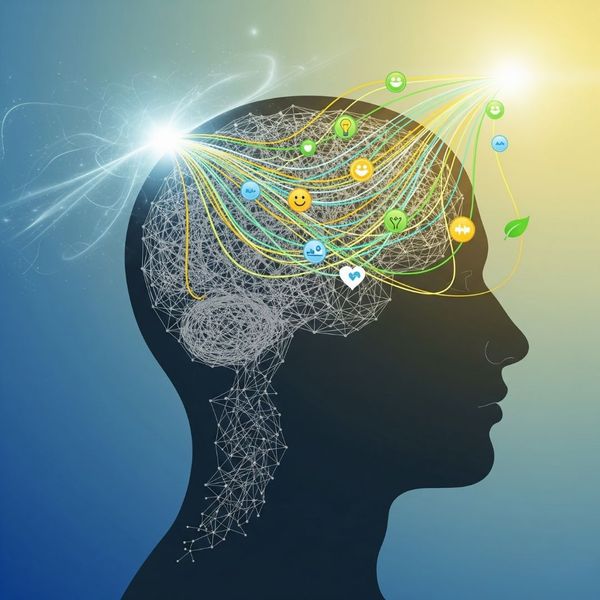 A graphical representation of a person's thoughts being changed for the better. A graphical representation of a person's thoughts being changed for the better.