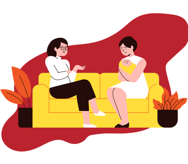 illustration of therapist and client