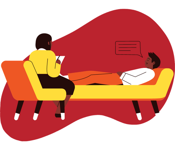 illustration of therapist and client