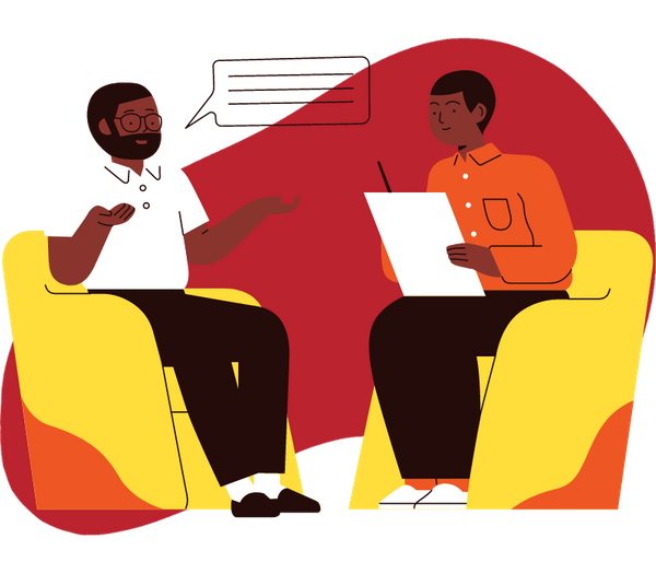 illustration of therapist and client