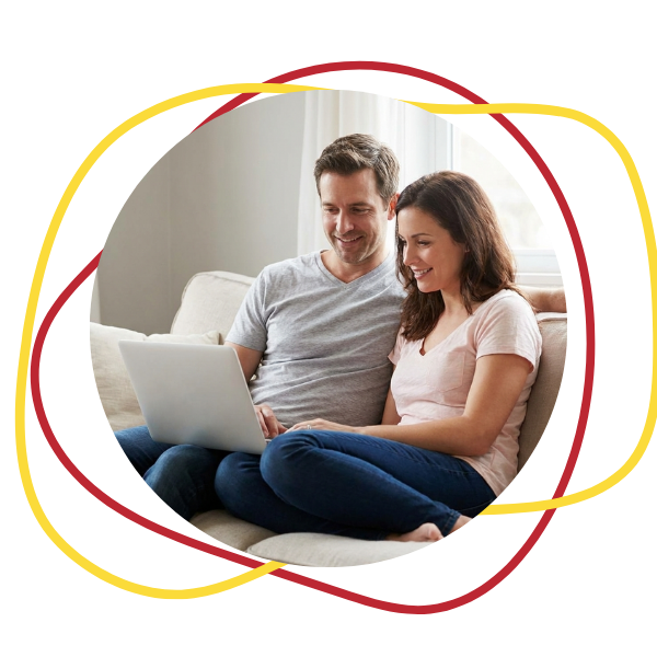 couple doing virtual therapy 