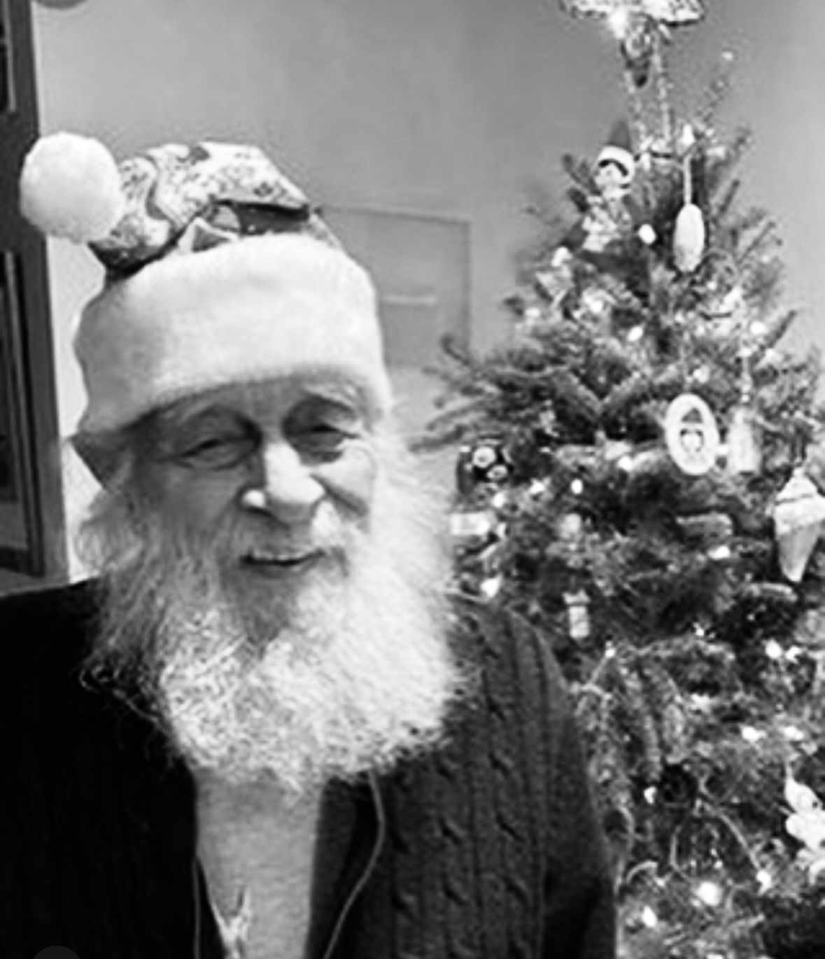 Dad with santa hat BW.jpg