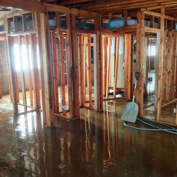 Water flooded into a basement