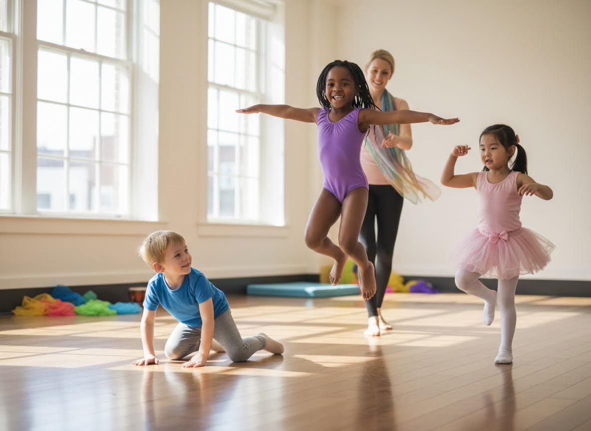 Kids Dance Class in Bright Studio